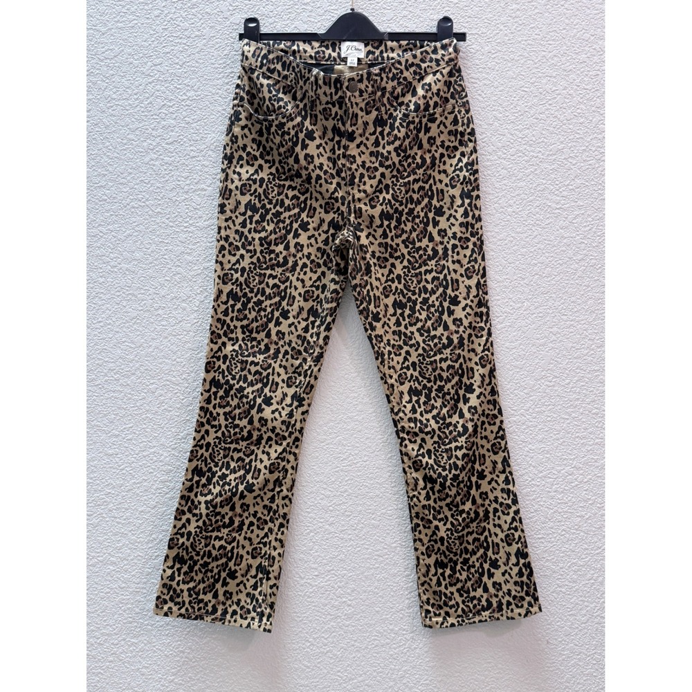 J. Crew Sz 27 Kickout Crop Pant in Leopard Print AJ540
